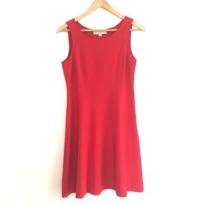 LOFT Shetah Red Fit & Flare sleeveless Dress 6P